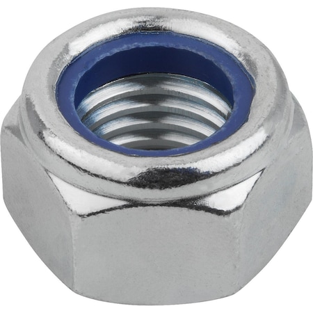 Kipp Hex Nut, M20, Steel, Grade 8, Zinc Plated, 20 mm Ht K1148.220